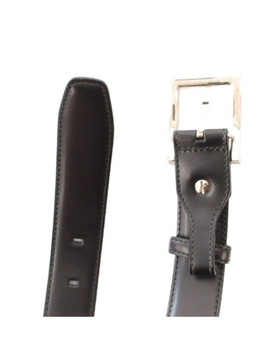 Bvlgari Belt Smooth Leather Square Buckle Logo 110 44 Black main image 5